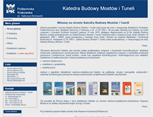 Tablet Screenshot of mosty.pk.edu.pl