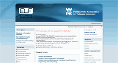 Desktop Screenshot of elf.pk.edu.pl
