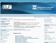 Tablet Screenshot of elf.pk.edu.pl
